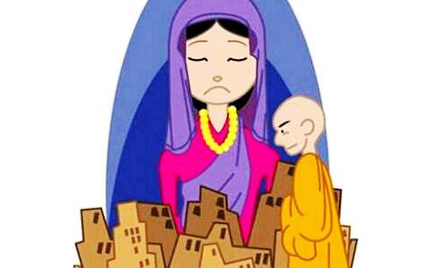 婆羅門女了無生趣准備自焚 得遇比丘點化皈依佛門