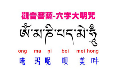六字大明咒發音及註解