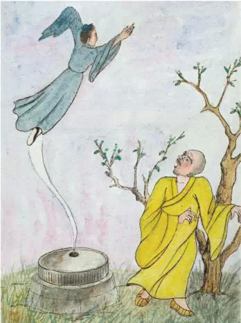 僧人脫離陷井災難，乃是狐狸為報舊恩特來相救