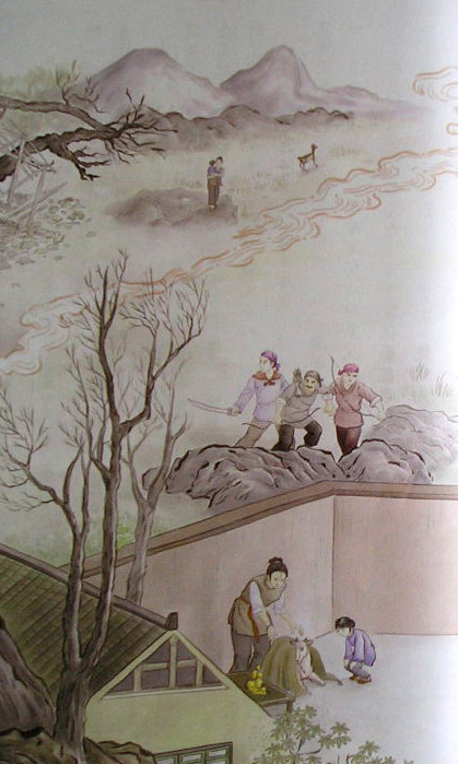 蓮池大師戒殺放生文圖說：救麂免難