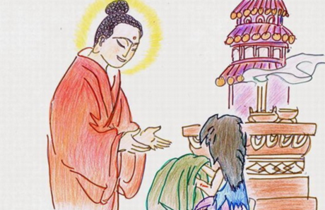 前世惡口今生成醜女，供養佛陀終感得金身