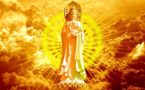 觀音與釋迦牟尼佛、阿彌陀佛和大勢至菩薩的因緣故事