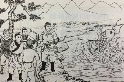 大白魚精化為白髮老人赴佛會吃齋飯,村民追殺慘遭惡報無一倖免